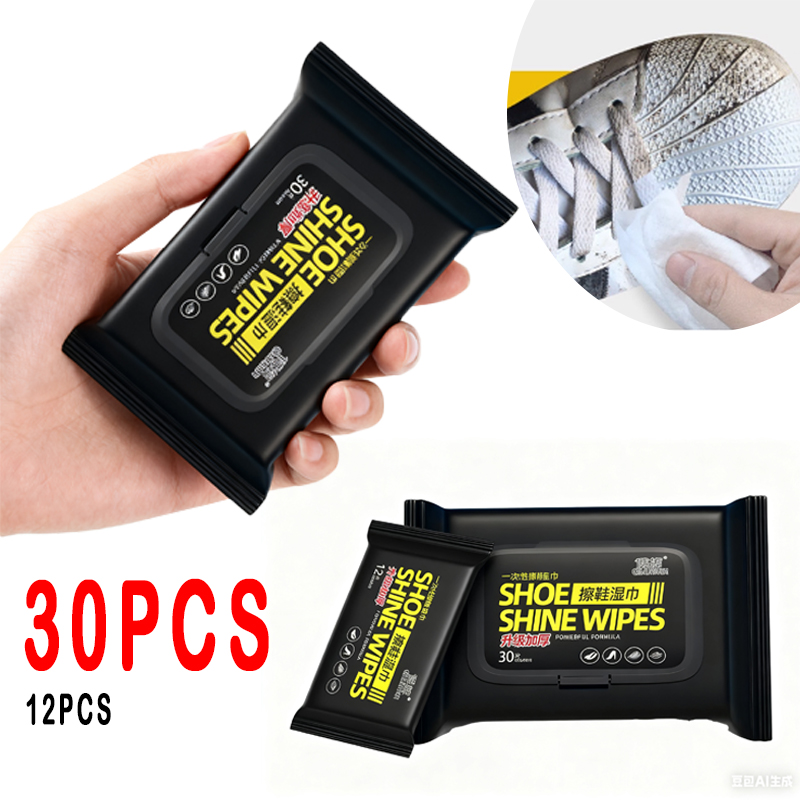 Sneaker Care Wipes - 12 pièces/30 pièces chaussures jetables lingettes