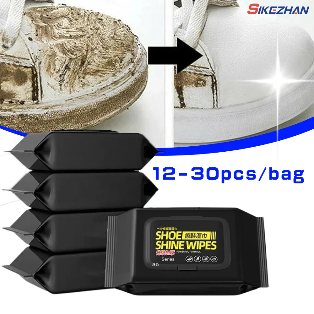 Sneaker Care Wipes - Lingettes nettoyantes jetables pour chaussures blanches,