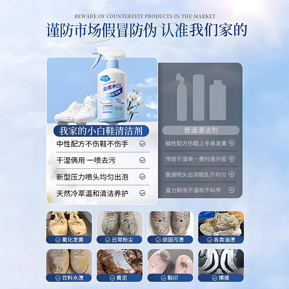 Nettoyant pour chaussures blan - Sneaker Care Clean avis et prix
